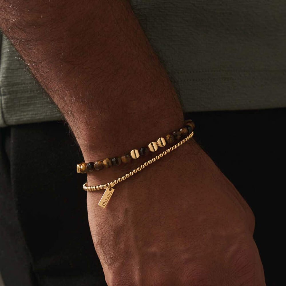 ChloBo Men's Gold Tiger's Eye Urban Set Of 2 - MococoChloBoGBSETTEM5060441654151Bracelets