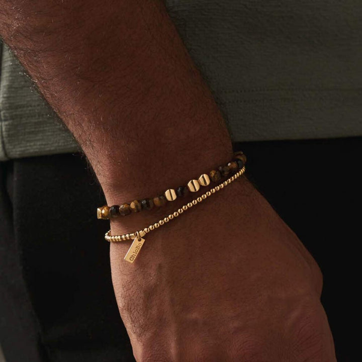 ChloBo Men's Gold Tiger's Eye Urban Set Of 2 - MococoChloBoGBSETTEM5060441654151Bracelets