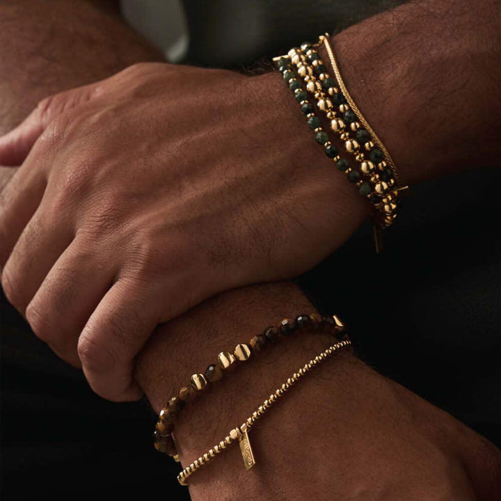 ChloBo Men's Gold Tiger's Eye Urban Set Of 2 - MococoChloBoGBSETTEM5060441654151Bracelets