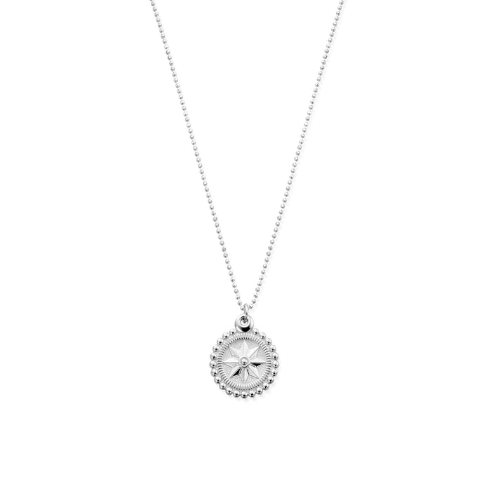 Chlobo Silver Diamond Cut Chain Bobble Compass Necklace - MococoChloBoSCDC232329502449942657Necklaces
