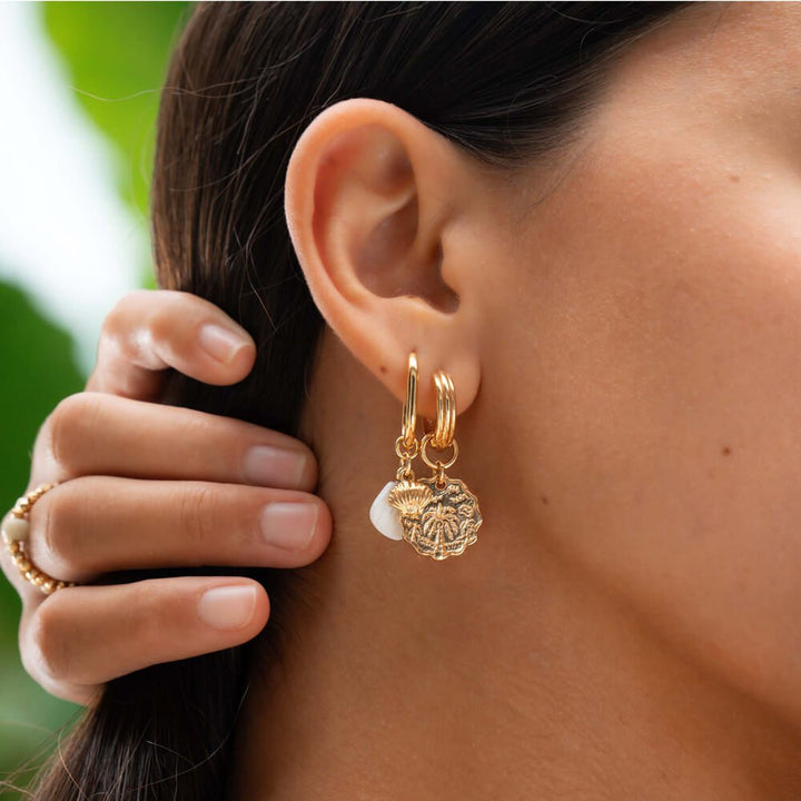 Chlobo Silver Dreamers Paradise Hoop Earrings - MococoChloBoSEH3534/WEB9504481317431Earrings