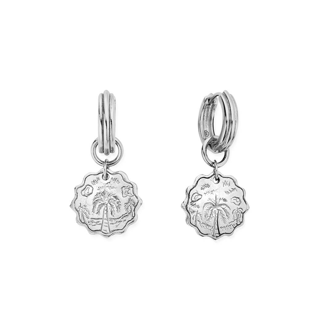 Chlobo Silver Dreamers Paradise Hoop Earrings - MococoChloBoSEH3534/WEB9504481317431Earrings