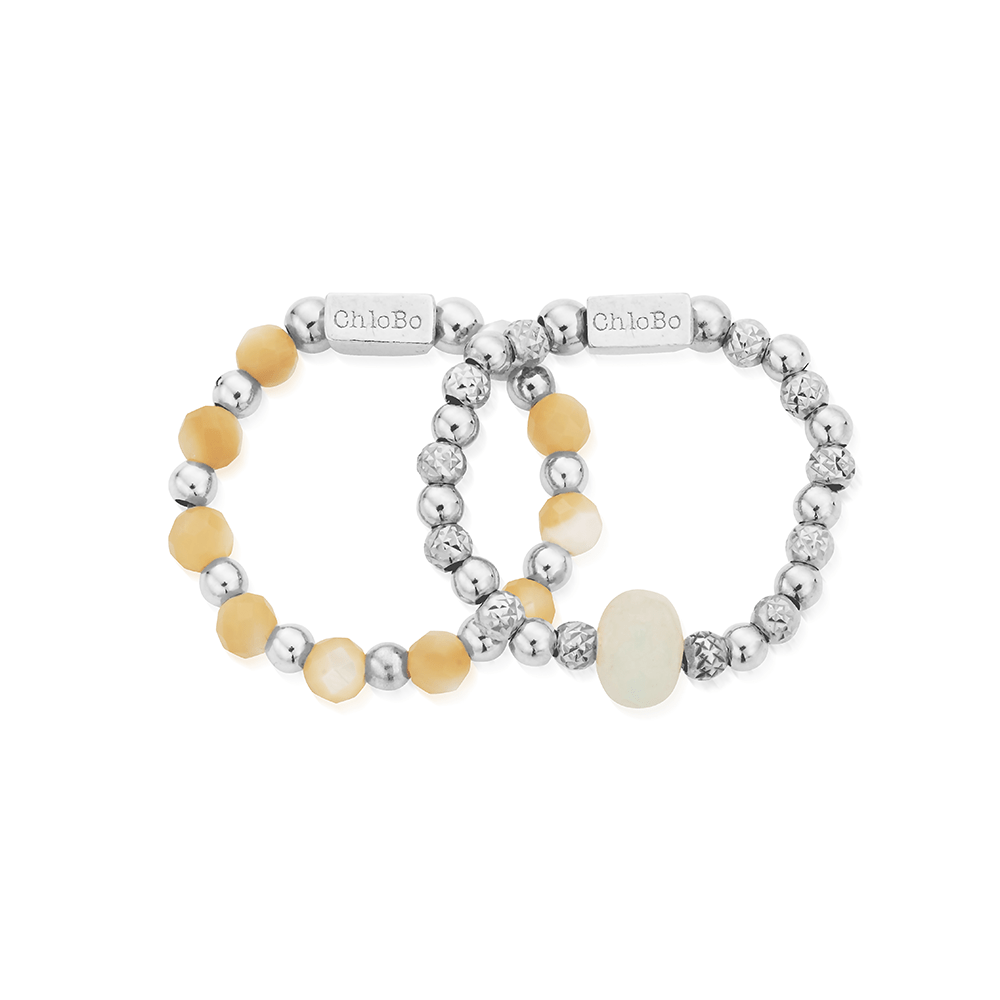 Chlobo Silver Peace and Balance set of 2 Rings - MococoChloBoSRSET1AP9505445281270Rings