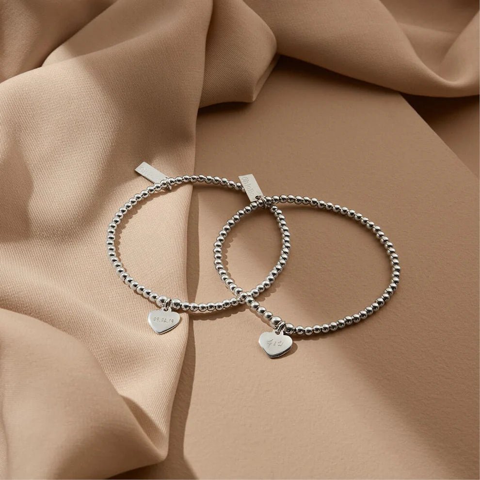 ChloBo Silver Personalised Cute Charm Heart Bracelet - MococoChloBoSBCC024/WEB5060436640312Bracelets