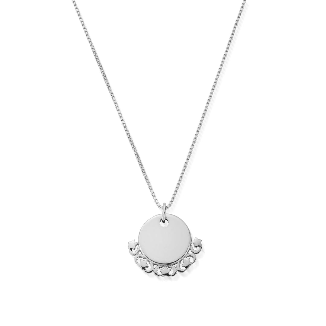 ChloBo Silver Personalised Delicate Box Chain Moon And Stars Necklace - MococoChloBoPSNDB3053/WEB754169355098Necklaces
