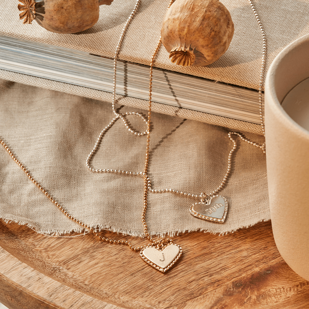 ChloBo Silver Personalised Diamond Cut Adjustable Double Heart Necklace - MococoChloBoPSCDCADJ32681199/WEB9503211649712Necklaces