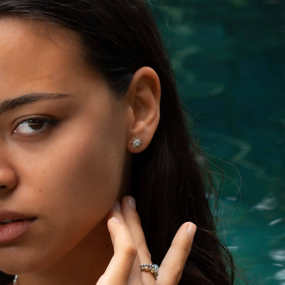 Chlobo Silver Sunrise Glow stud Earrings Image 1