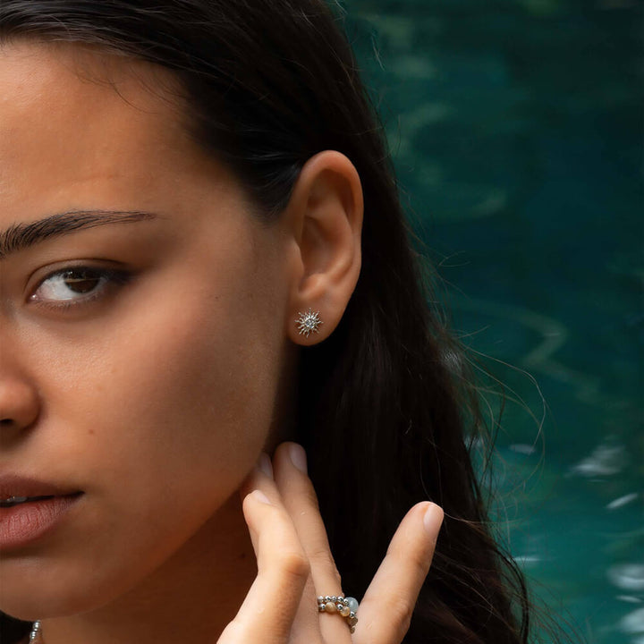 Chlobo Silver Sunrise Glow stud Earrings Image 1