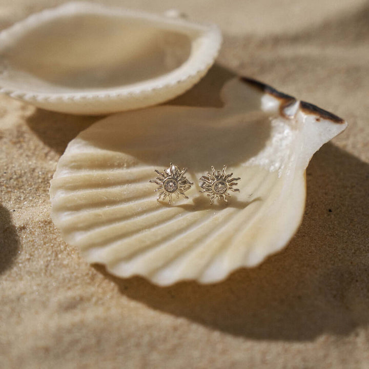 Chlobo Silver Sunrise Glow stud Earrings Image 2