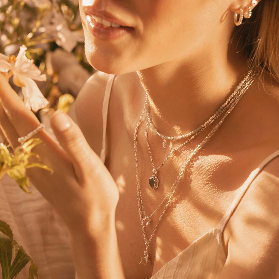 ChloBo Silver Twisted Rope Chain Interlocking Star Necklace - MococoChloBoSNTR34409502788285491Necklaces