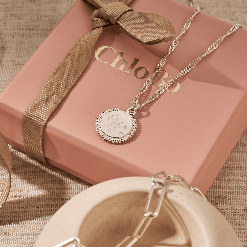 ChloBo Silver Zodiac Moon Coin Necklace - MococoChloBoPSNTR3260/ZOD9504738162128Necklaces