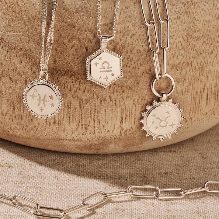 ChloBo Silver Zodiac Moon Coin Necklace - MococoChloBoPSNTR3260/ZOD9504738162128Necklaces