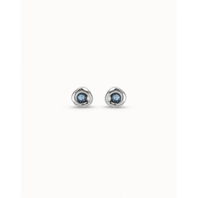 UNOde50 Silver Ciambella Blu Earrings
