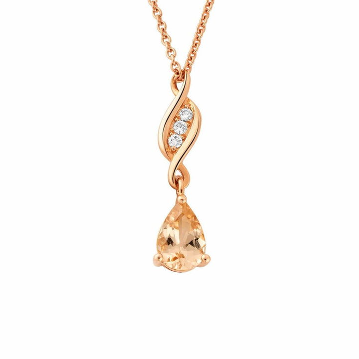 Clogau 1854 Past Present Future Diamond and Morganite Pendant - MococoClogau1854PPF03535051537379218Charms & Pendants