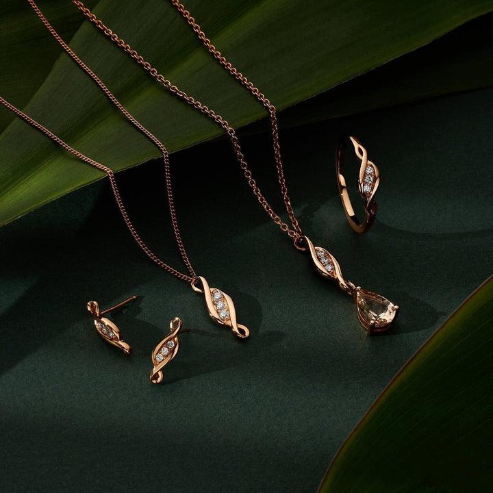 Clogau 1854 Past Present Future Diamond and Morganite Pendant - MococoClogau1854PPF03535051537379218Charms & Pendants