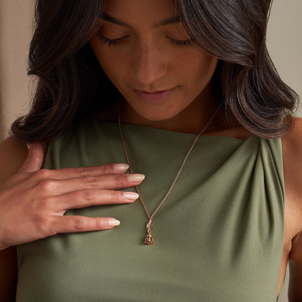 Clogau 1854 Past Present Future Diamond and Morganite Pendant - MococoClogau1854PPF03535051537379218Charms & Pendants