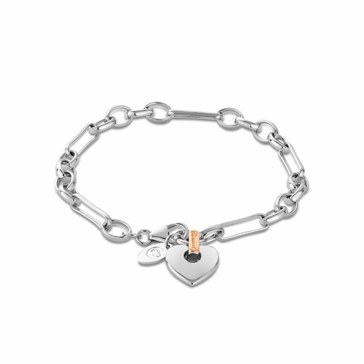 Clogau Cariad Heart Silver Figaro Bracelet - MococoClogauXX3SCBR65051537321378Bracelets