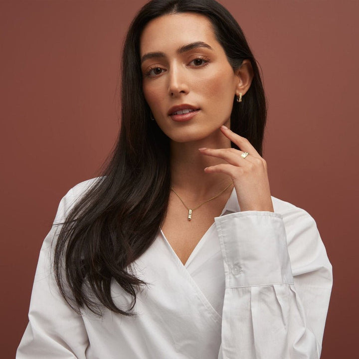 Clogau Cariad Sparkle Gold and Diamond Half - Hoop Earrings - MococoClogauCCBE015051537361367Earrings