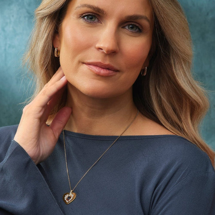 Clogau Cariad Sparkle Gold and Diamond Heart Pendant - MococoClogauGCAS00105051537350101Charms & Pendants