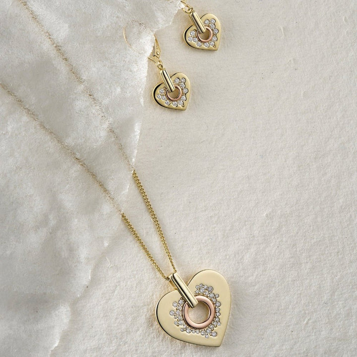 Clogau Cariad Sparkle Gold and Diamond Heart Pendant - MococoClogauGCAS00105051537350101Charms & Pendants
