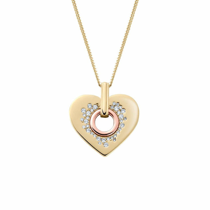 Clogau Cariad Sparkle Gold and Diamond Heart Pendant - MococoClogauGCAS00105051537350101Charms & Pendants