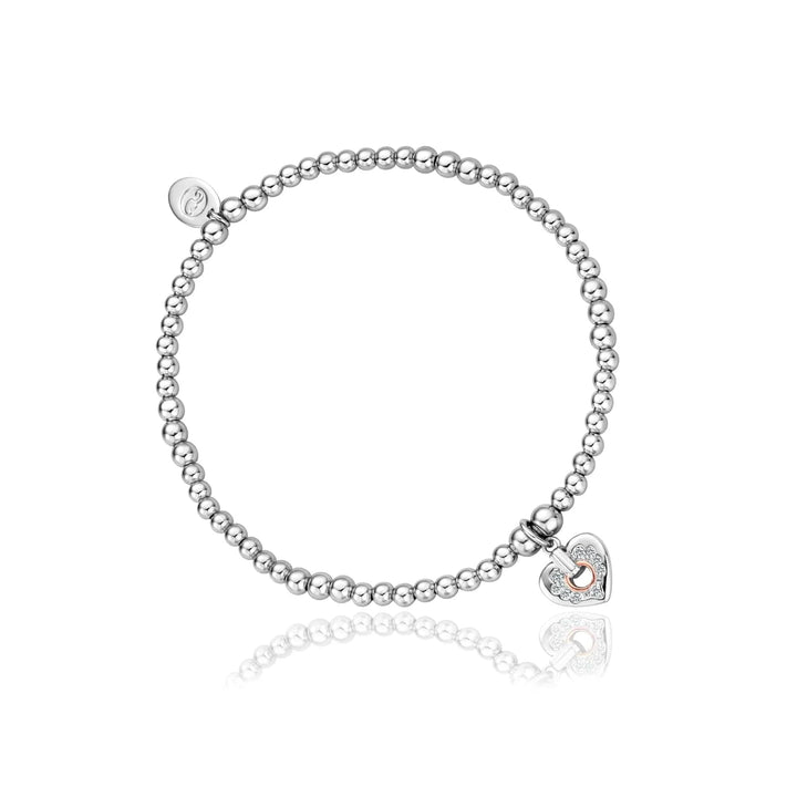 Clogau Cariad Sparkle Heart Affinity Silver Beaded Bracelet - MococoClogau3SBB85S5051537324584Bracelets