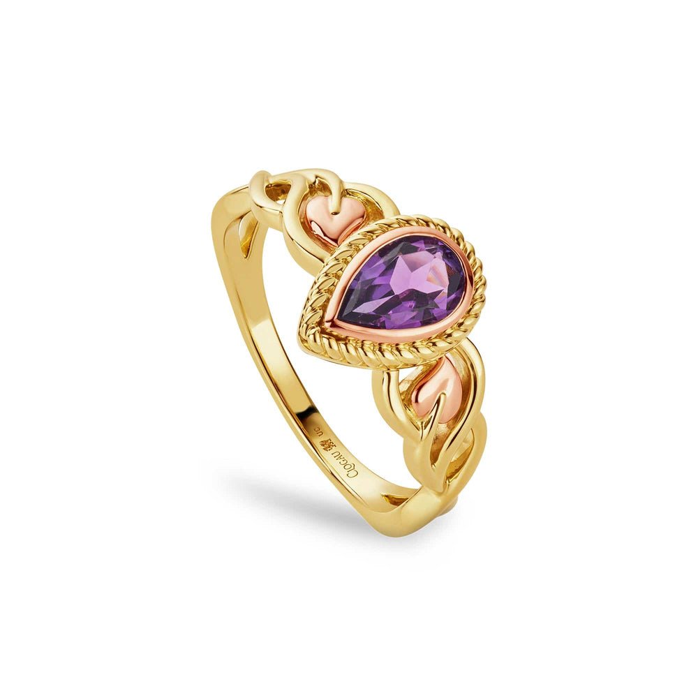 Clogau Delphinium Solid Gold and Amethyst Ring - MococoClogauGKCC0379 - J5051537385028Ring
