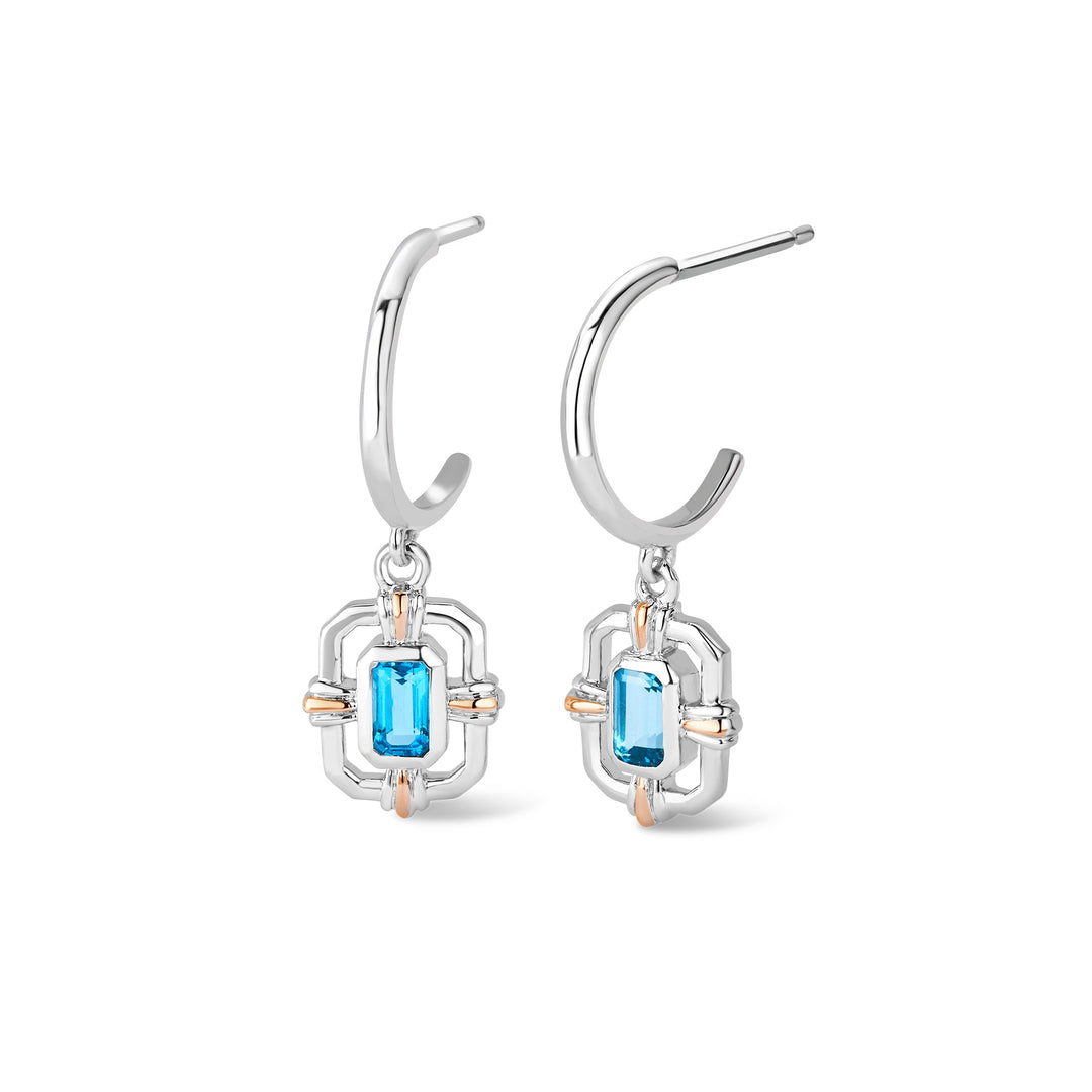 Clogau Enchanted Gateways Silver And Swiss Blue Topaz Drop Earrings - MococoClogau3SEGW07305051537383666Earrings