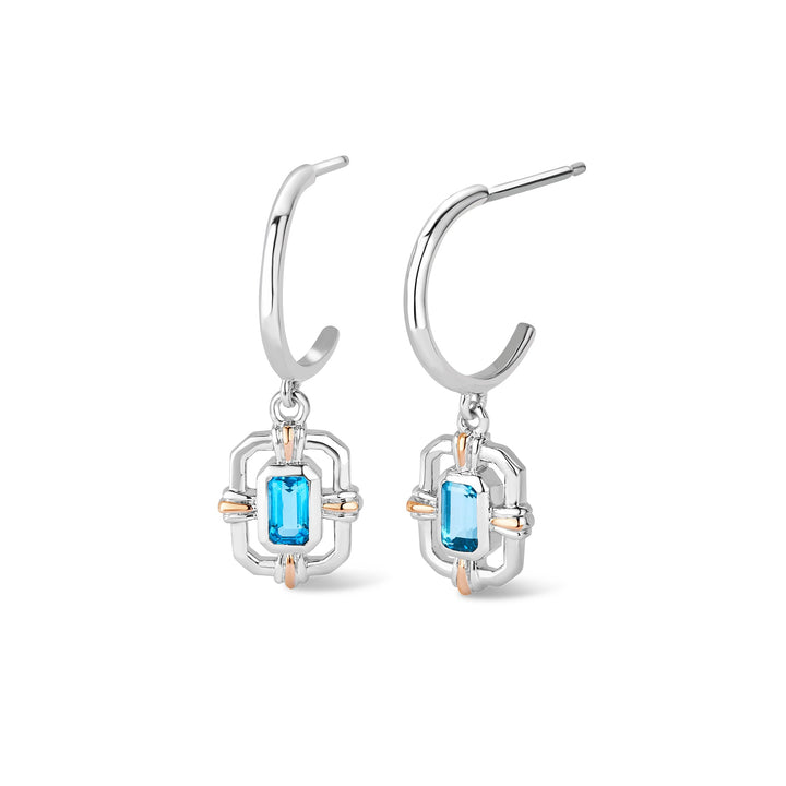Clogau Enchanted Gateways Silver And Swiss Blue Topaz Drop Earrings - MococoClogau3SEGW07305051537383666Earrings