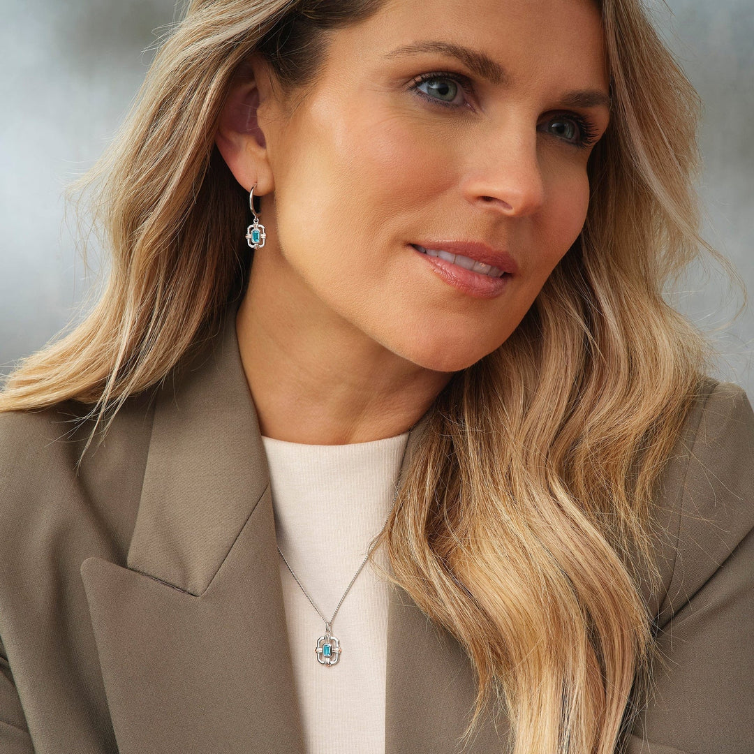 Clogau Enchanted Gateways Silver And Swiss Blue Topaz Drop Earrings - MococoClogau3SEGW07305051537383666Earrings