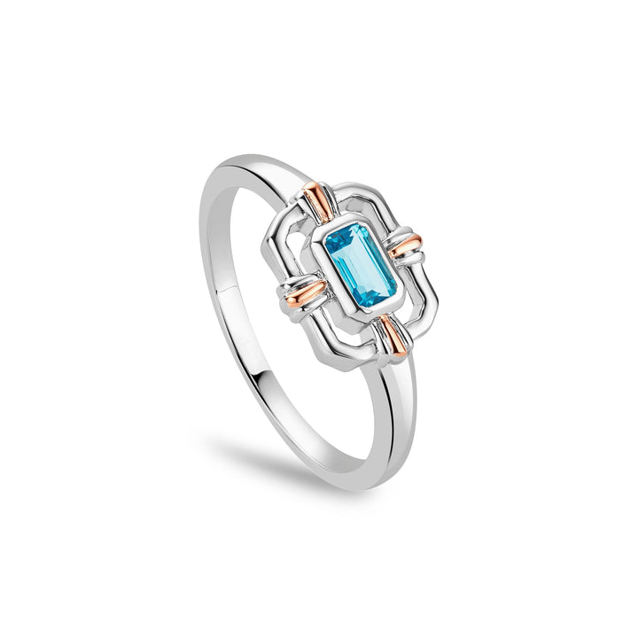 Clogau Enchanted Gateways Silver And Swiss Blue Topaz Ring - MococoClogau3SEGW0729/J5051537383550Rings