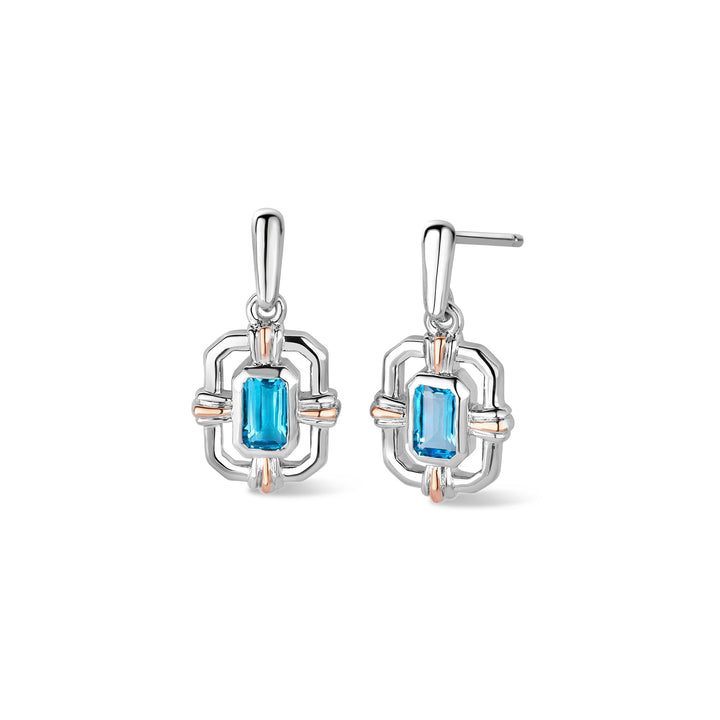 Clogau Enchanted Gateways Silver And Swiss Blue Topaz Stud Earrings - MococoClogau3SEGW07315051537383673Earrings