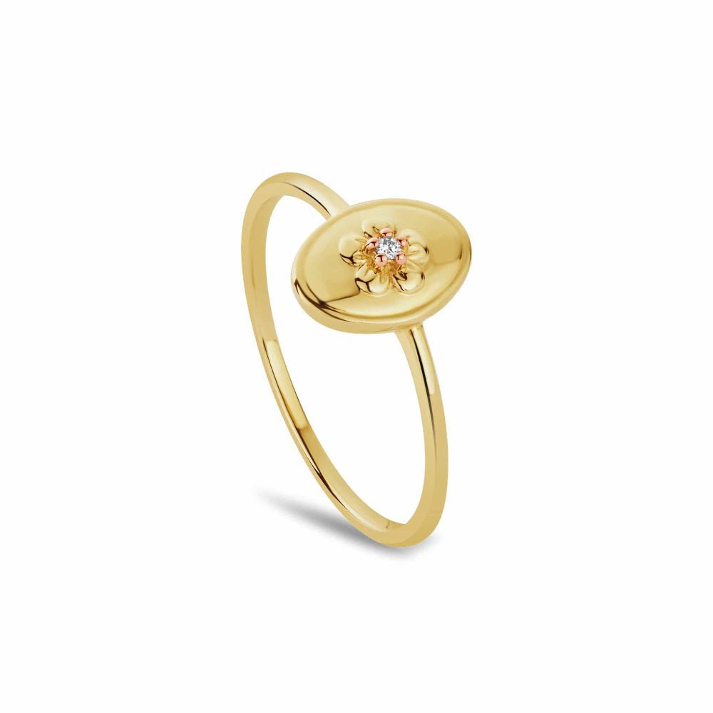 Clogau Forget Me Not Gold and Diamond Ring - MococoClogauGFMN0764 - J5051537385738Rings