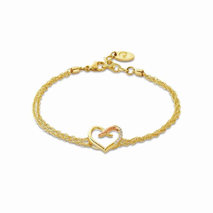 Clogau Kiss Diamond Heart Gold Bracelet - MococoClogauCGKDBR5051537332114Bracelets