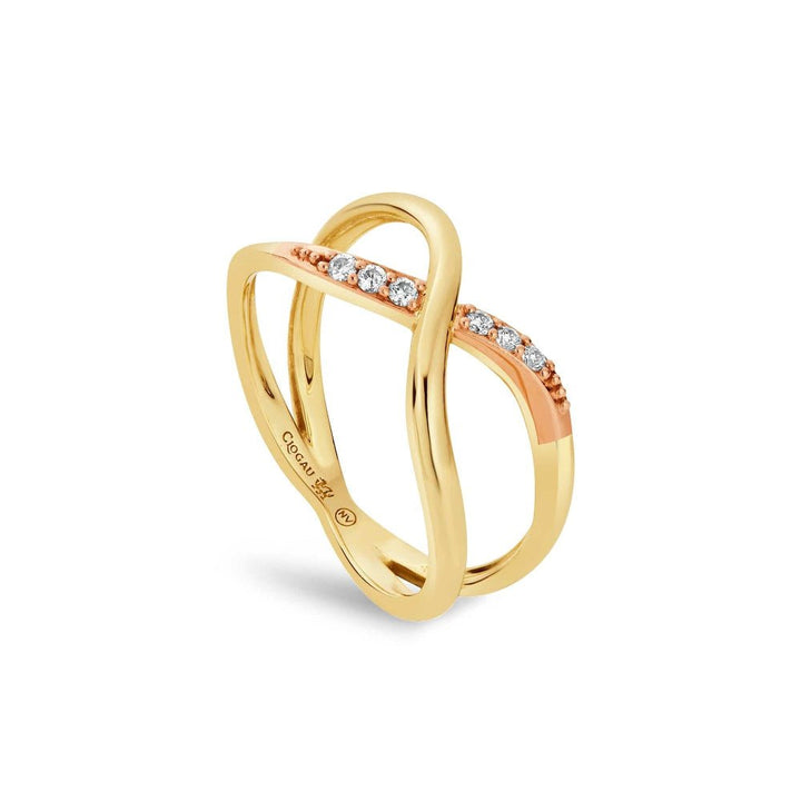Clogau Kiss Gold and Diamond Ring - MococoClogauCGKDR - J5051537332138Rings