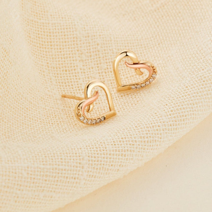 Clogau Kiss Gold and Diamond Stud Earrings - MococoClogauCGKDSE5051537332244Earrings