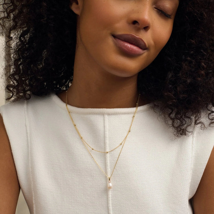 Clogau Nature's Wonder 9ct Solid Gold Beachcomber Layered Pearl Necklace - MococoClogauGBCH8285051537387961Necklaces