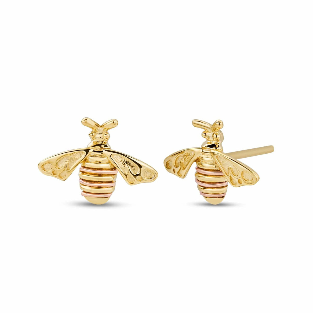 Clogau Nature's Wonder 9ct Solid Gold Honey Bee Stud Earrings - MococoClogauGHBE8365051537388111Earrings