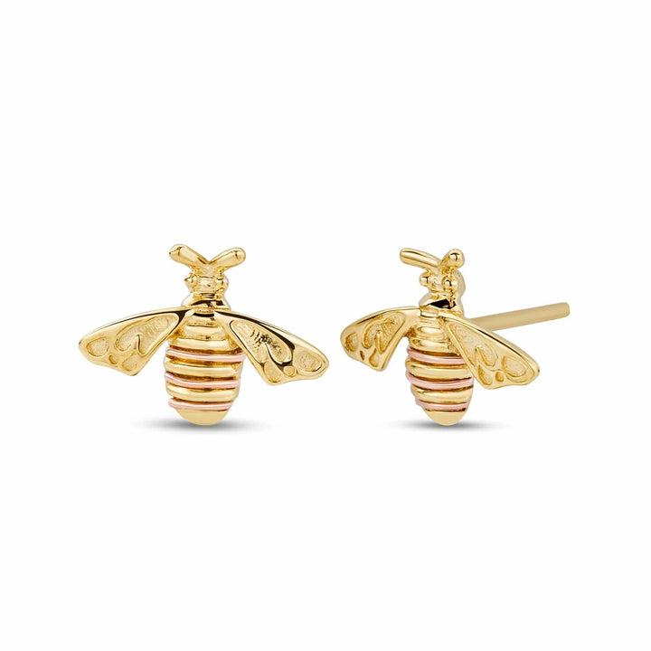 Clogau Nature's Wonder 9ct Solid Gold Honey Bee Stud Earrings - MococoClogauGHBE8365051537388111Earrings