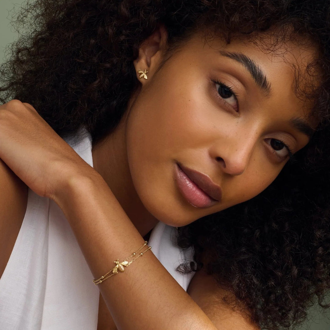 Clogau Nature's Wonder 9ct Solid Gold Honey Bee Stud Earrings - MococoClogauGHBE8365051537388111Earrings