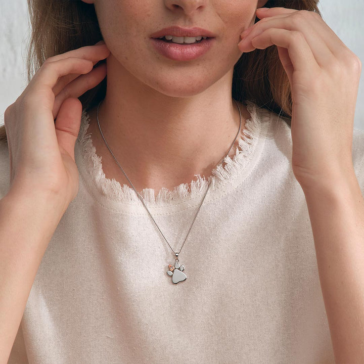 Clogau Paw Print On My Heart Necklace - MococoClogau3SPWP02255051537355823Necklaces