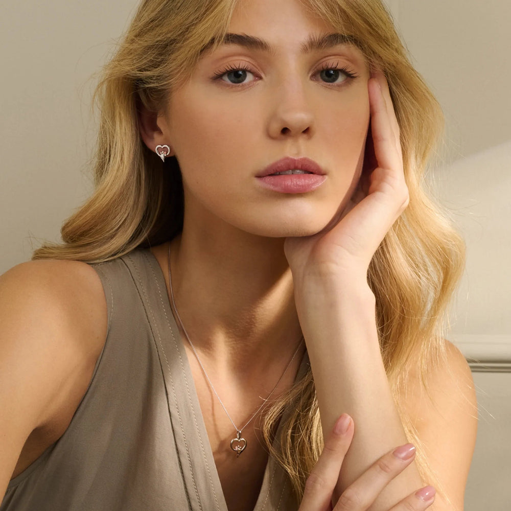 Clogau Paw Prints Silver Heart Stud Topaz Earrings - MococoClogau3SPMH8545051537387954Earrings