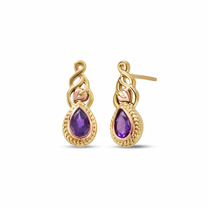Clogau Solid Gold Delphinium Amethyst Earrings - MococoClogauGKCC03815051537385141Earrings