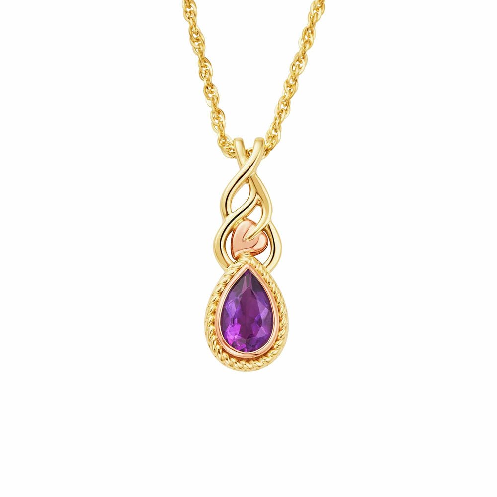 Clogau Solid Gold Delphinium Amethyst Pendant - MococoClogauGKCC03805051537385134Necklaces