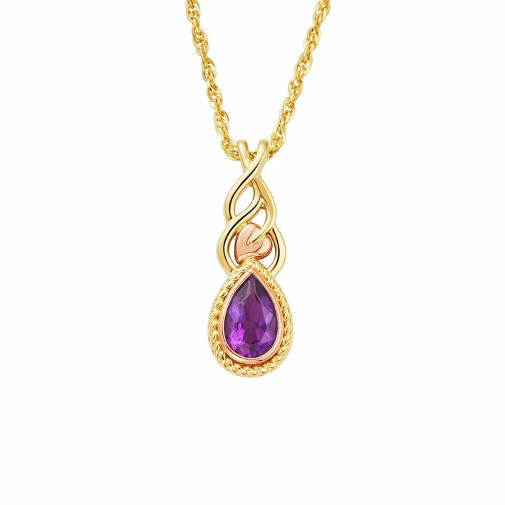 Clogau Solid Gold Delphinium Amethyst Pendant - MococoClogauGKCC03805051537385134Necklaces