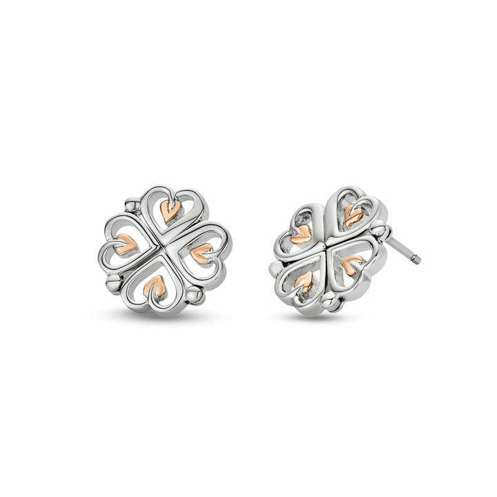 Clogau Sterling Silver Tree of Life Heart Drop-Stud Earrings image 2