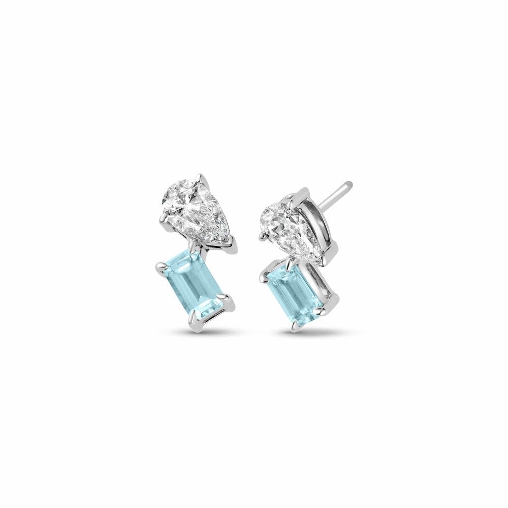 Clogau Ti a Fi White Gold, Diamond and Aquamarine Earrings - MococoClogauGTAF07515051537385691Earrings