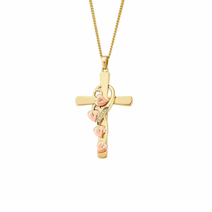 Clogau Tree of Life Gold and Diamond Cross Pendant - MococoClogauGTOL00875051537360988Charms & Pendants