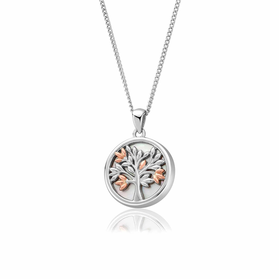 Clogau Tree of Life Mother of Pearl Silver Circle Necklace - MococoClogau3SNTLCWP5051537323297Necklaces