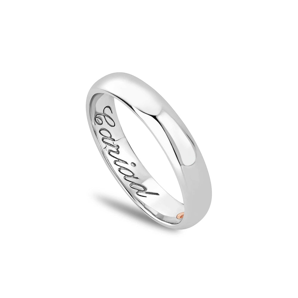 Clogau White Gold 4mm Windsor Wedding Ring - MococoClogauWED4DW - J5051537106838Rings